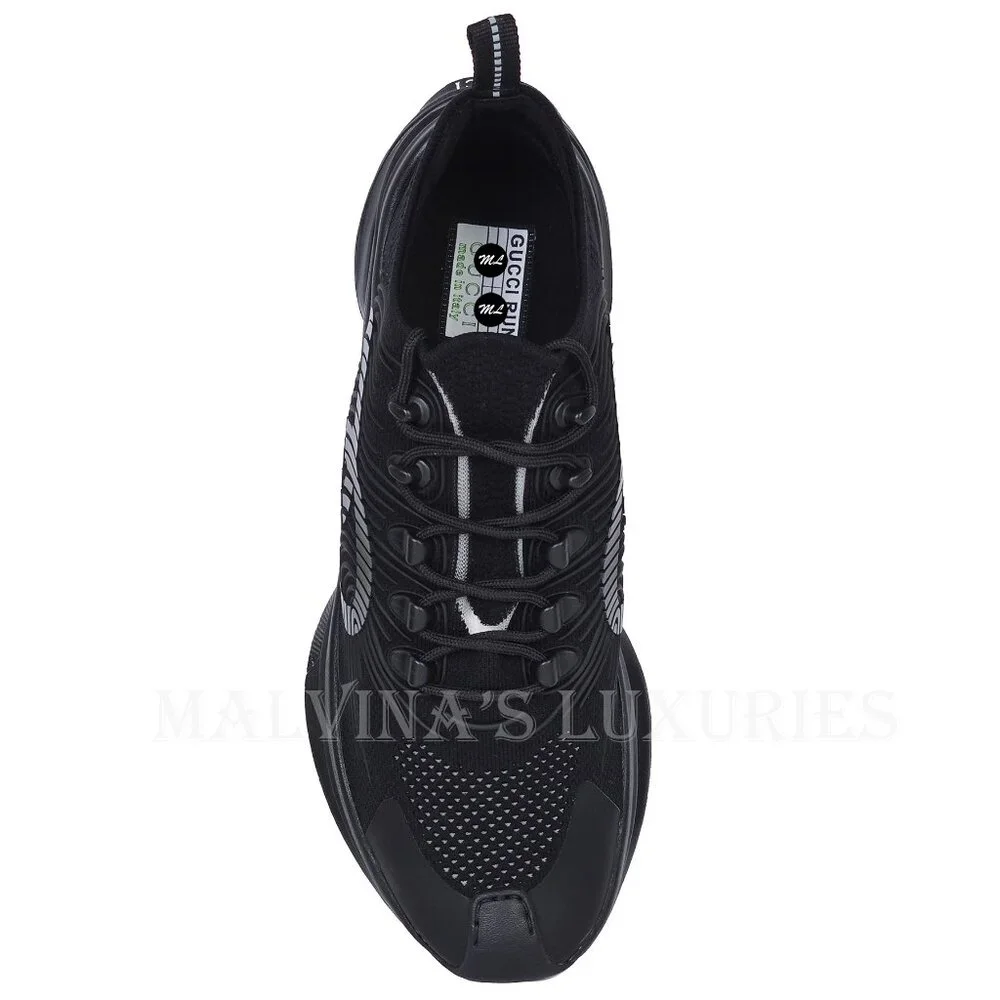 GUCCI SNEAKERS RUN RUBBER TRIMMED MESH SHOES w GG LOGO sz 42 US 12 - Picture 11 of 16